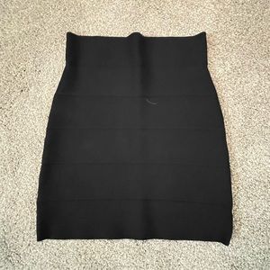 BODYCON - black bandage mini skirt